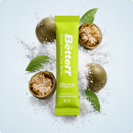 The Betterr Sugar Sachets | Zero Calorie Monk Fruit + Allulose Sweetener